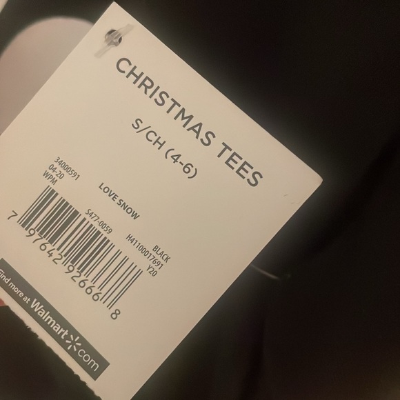 Christmas T-Shirt Women's Size S (4-6) Black and Silver with Snowflake P… - Picture 3 of 5